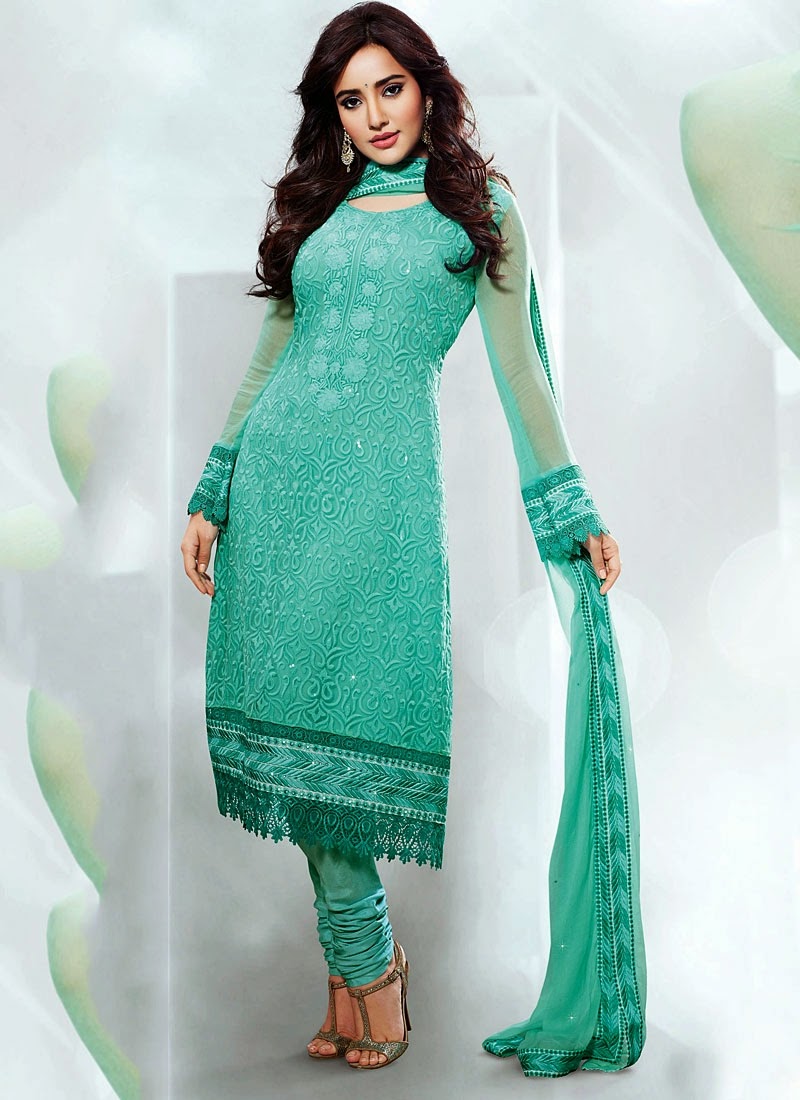 albarino net Designer Churidar Suits 2014