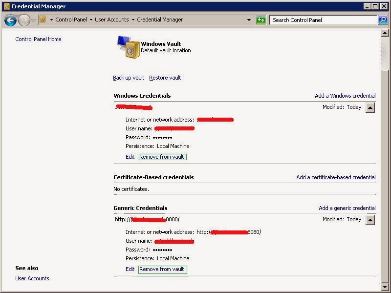 credential manager control panel credential manager control panel
