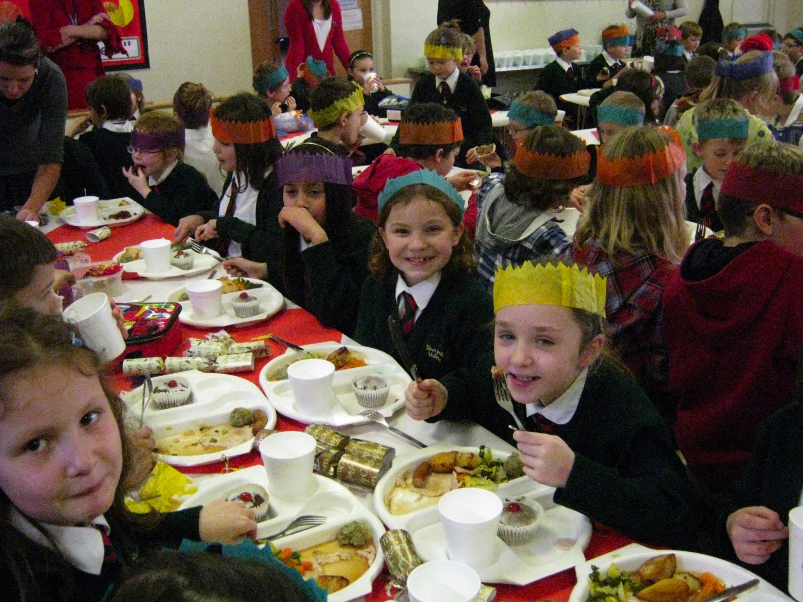 Here we are. Christmas Dinner at school