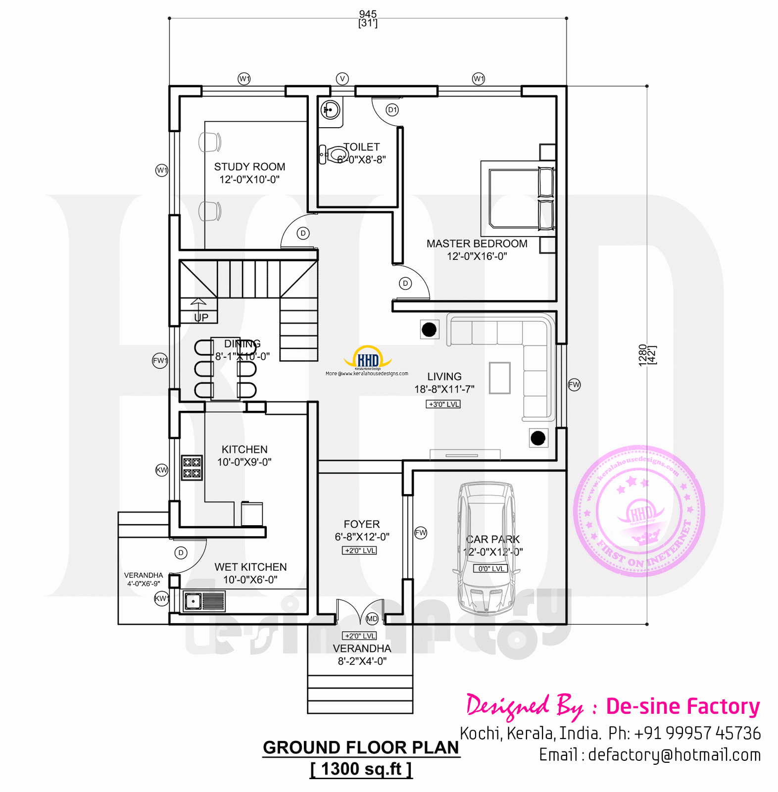 Floor plan of ultra modern house Kerala home design and