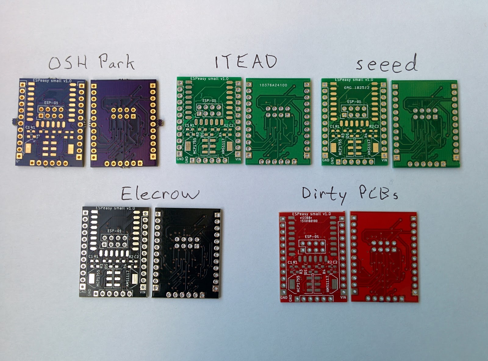 englund Comparison of cheap PCB manufacturers