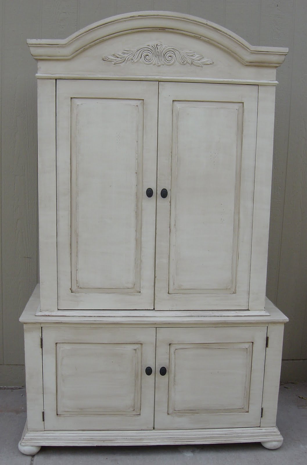 The Backyard Boutique by Five to Nine Furnishings: Creamy Shabby Chic Armoire1057 x 1600