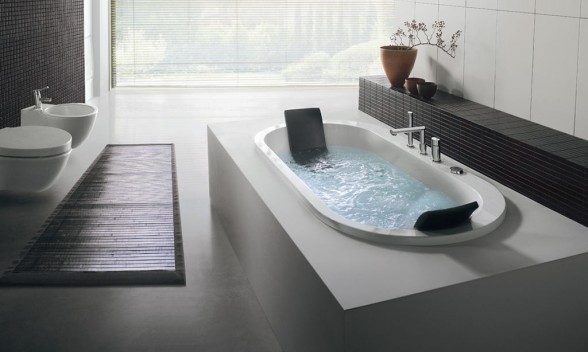 built in oval bathtub furniture