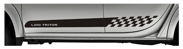 Kit Adesivo L200 Lt1 Triton Mitsubishi Faixa Lateral La Faixa lateral kit adesivo para pick-up Mitsubishi L200 Triton peças acessórios LA x11auto