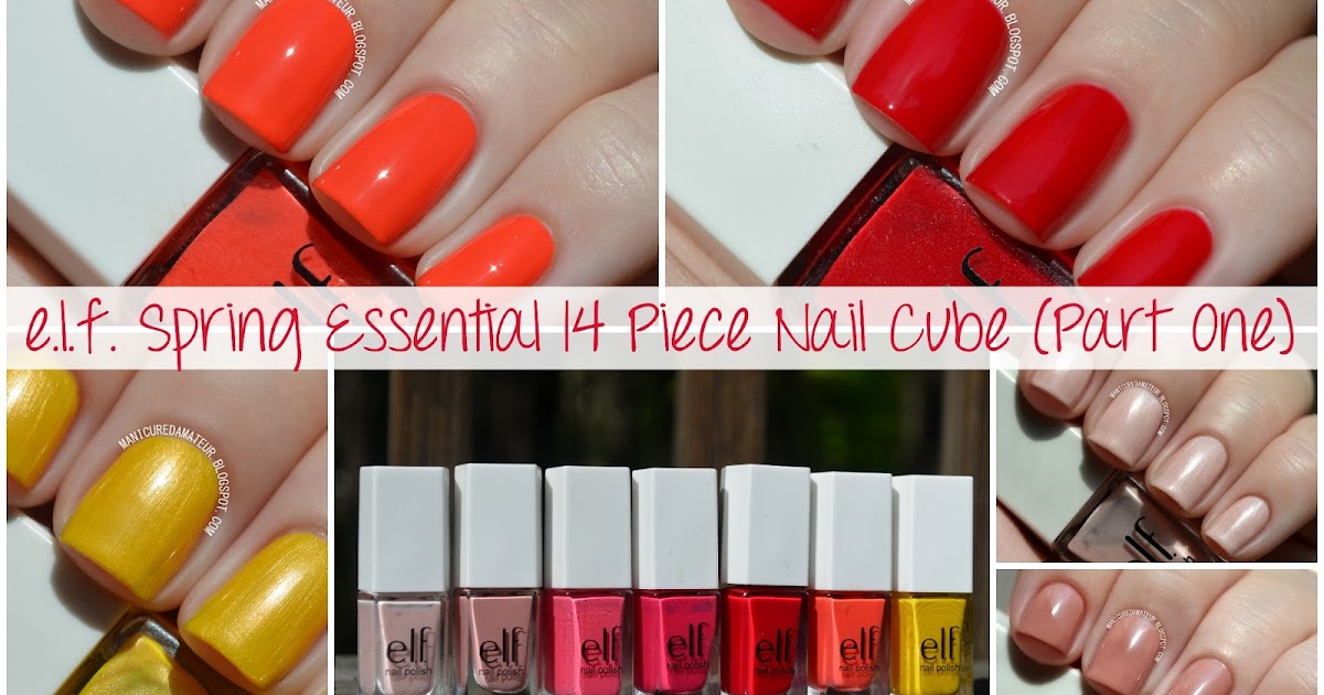 The Manicured Amateur E.L.F Essential Spring 14 Piece Nail Cube