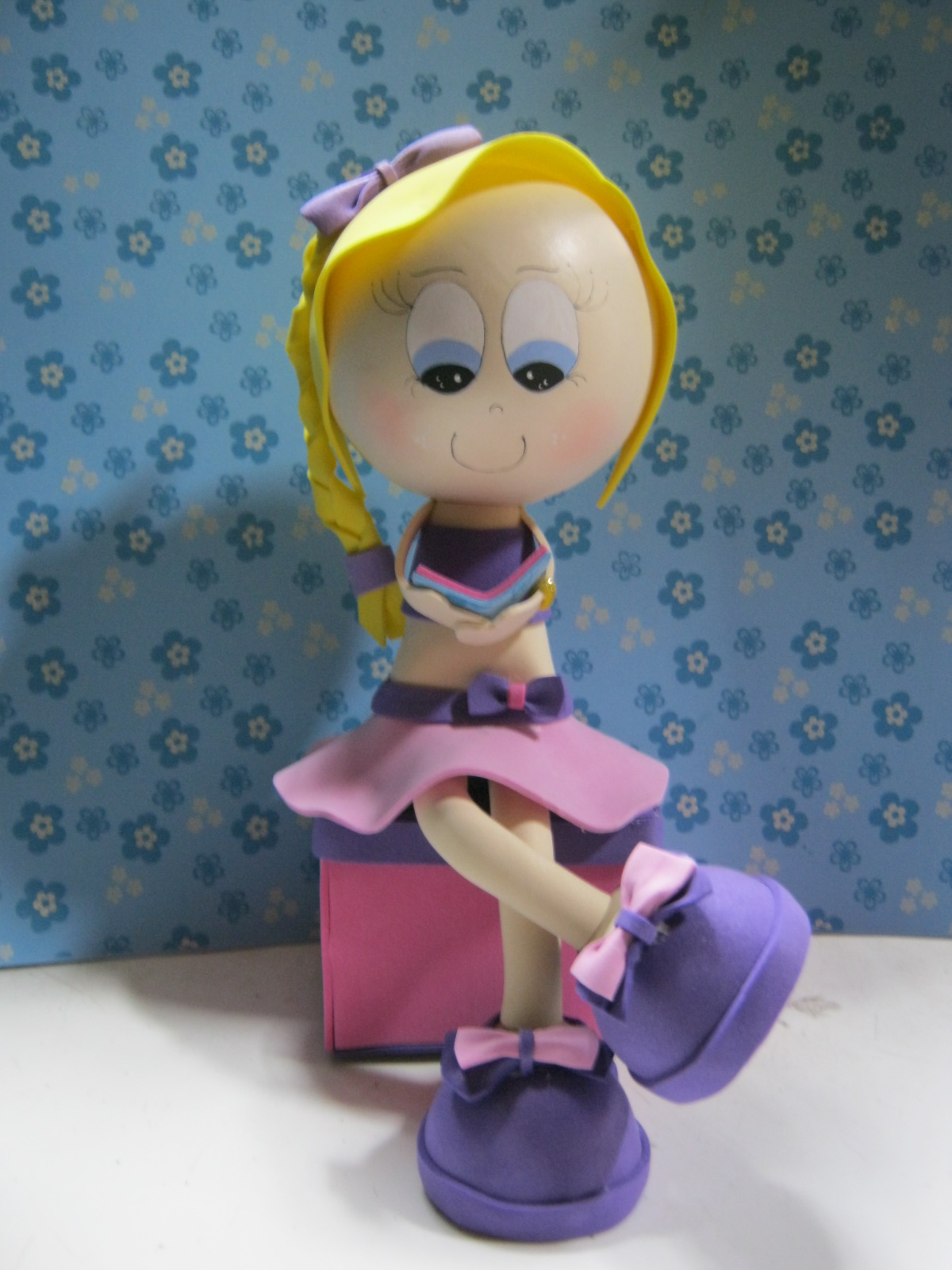 Fofuchas En Foami Y Goma Eva Patrones,Moldes,Modelos: Patrones Fofucha Sentada Artfoamicol Handy craft art foam