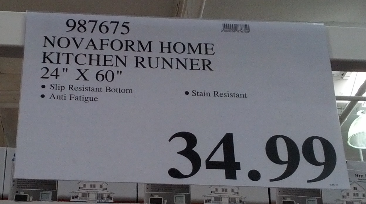 Novaform Home AntiFatigue Kitchen Runner Mat Costco Weekender