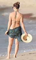 English: Alice Eve TIger Bikini Christmas day Barbados