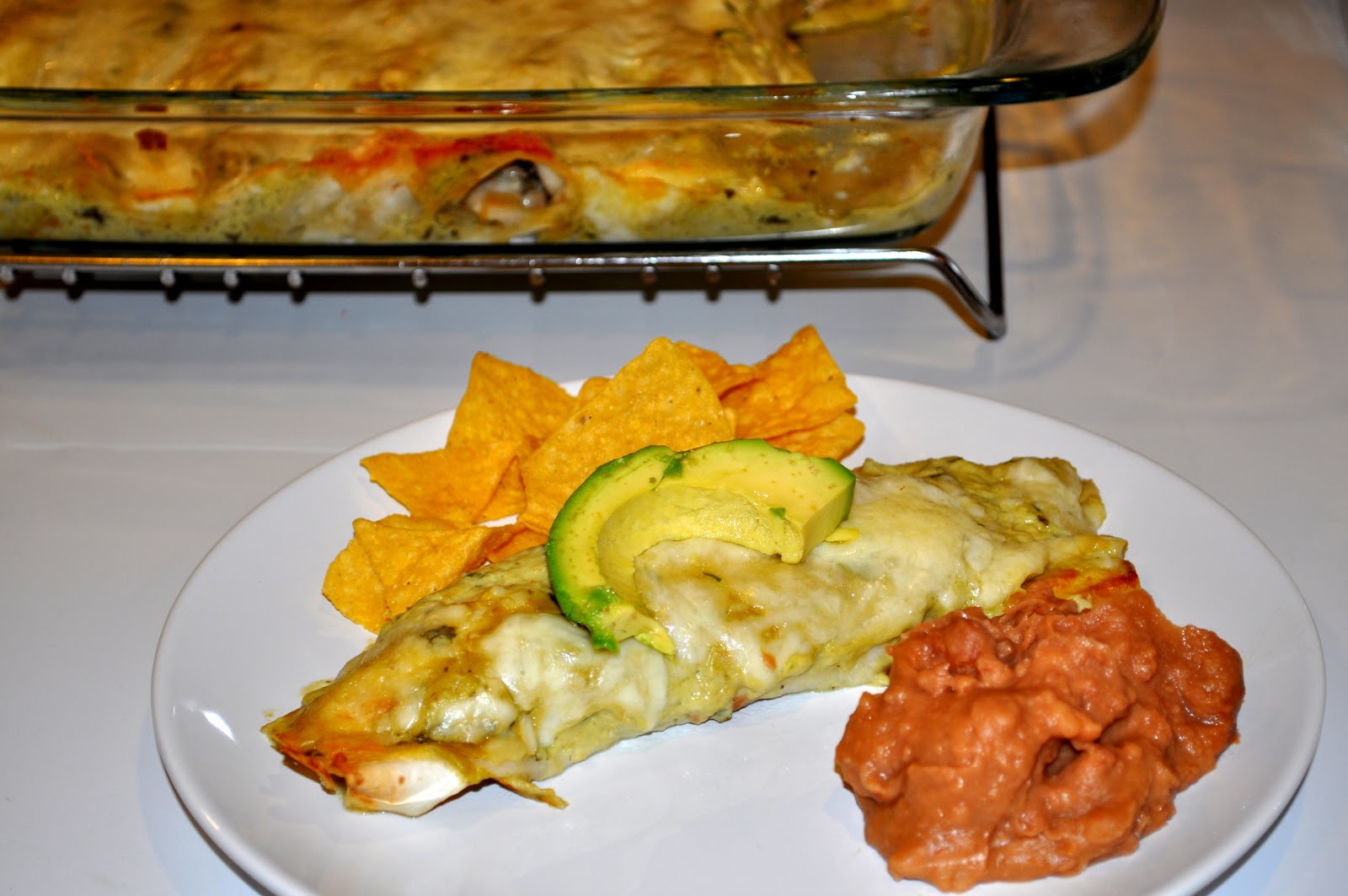 CookingwithSweetface Salsa Verde Enchiladas with Avocado Cream Sauce
