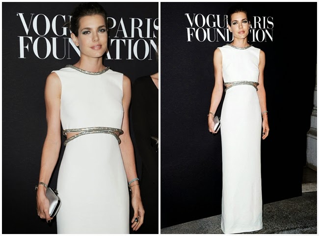 2014/07/09:Charlotte Casiraghi attended the Vogue Foundation Gala during Couture Fashion Week in Paris 2014 Golden Horse Awards:Sandrine Pinna wore the same Gucci gown with Charlotte Casiraghi