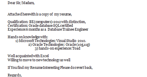 proper cover letter