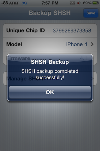 Save 4.3.2 SHSH Blobs with iSHSHit