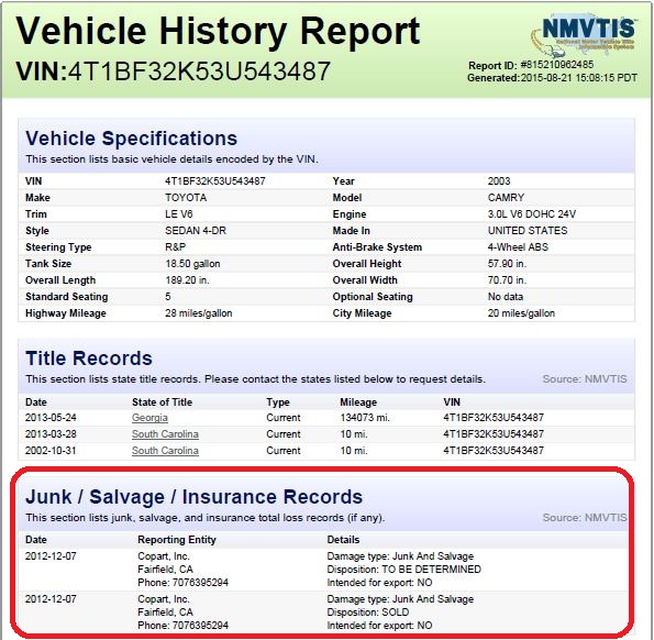 Vehicle History Reports Nigeria Interpreting Vehicle History Reports