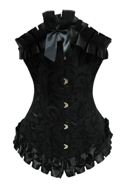 Corsets y lencería: CORSET BAJO PECHO TERCIOPELO NEGRO