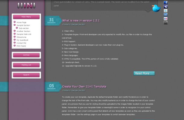 11in1 Free Blog CMS Script 11in1 Free Blog CMS Script