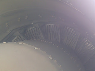 Photos of the damaged kulula  737 turbine 