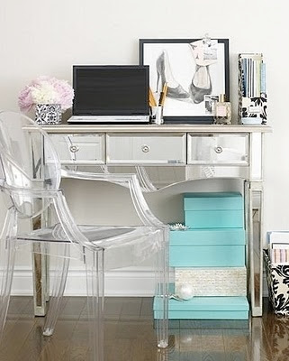 mirrored desk