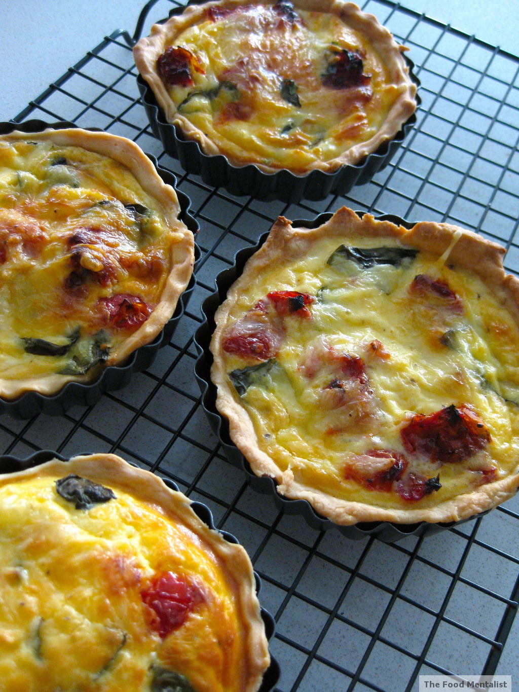 feta, basil & sundried tomato quiche