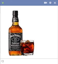 Jack Daniels whiskey emoticon Jack Daniels Facebook Emoticon