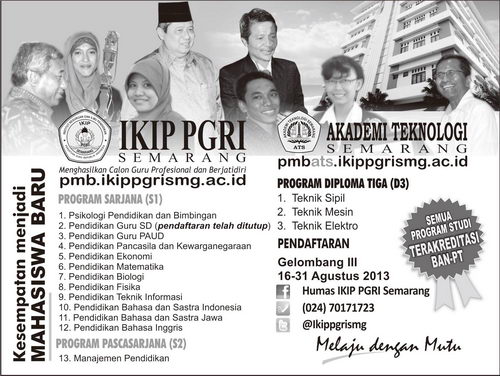 PMB IKIP PGRI Semarang 2013