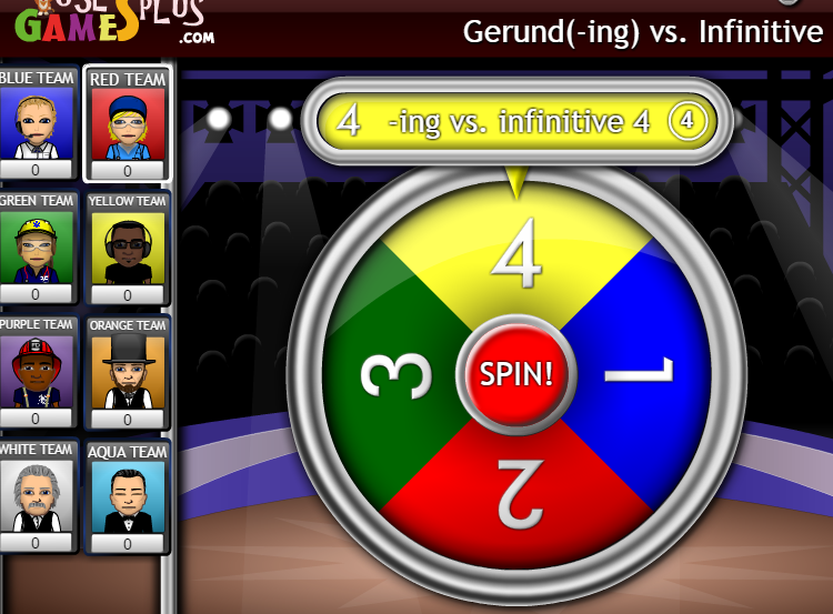 Ing gerunds infinitive spin