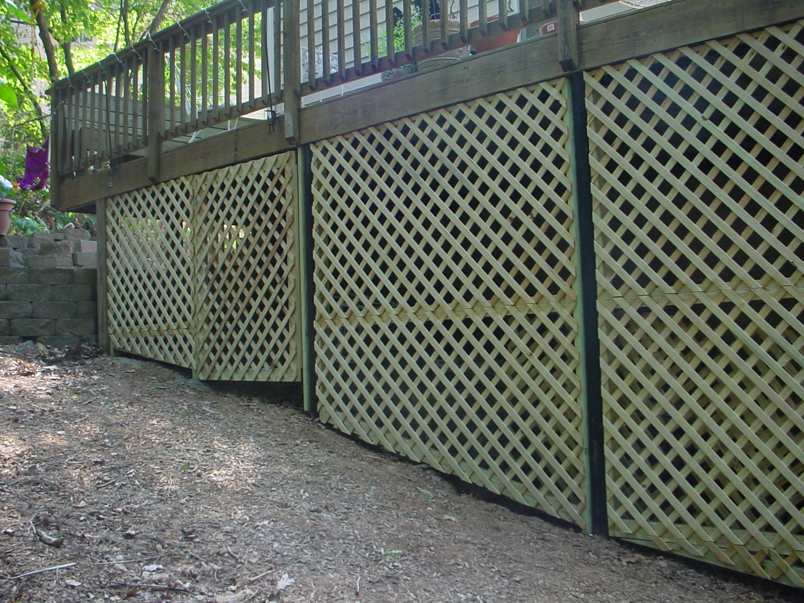 Mark's Handyman Service Adding Lattice Work Under a Deck