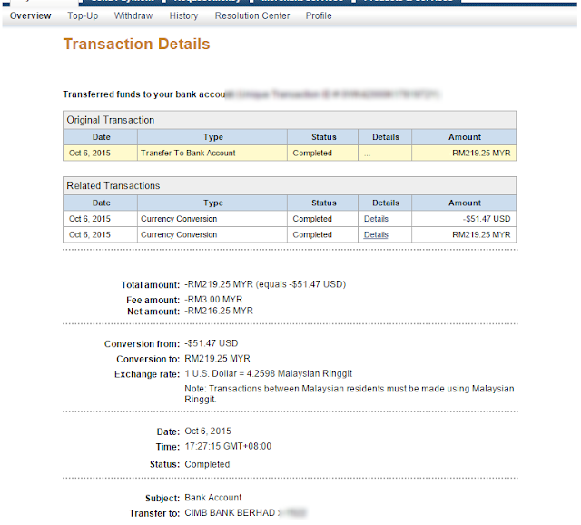 Cara withdraw ke paypal