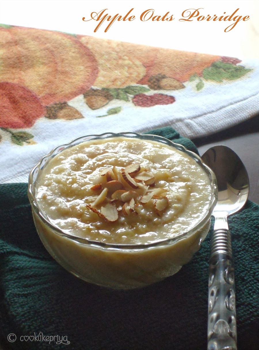 Cook like Priya Apple Oats Porridge Apple Oats Breakfast Recipe