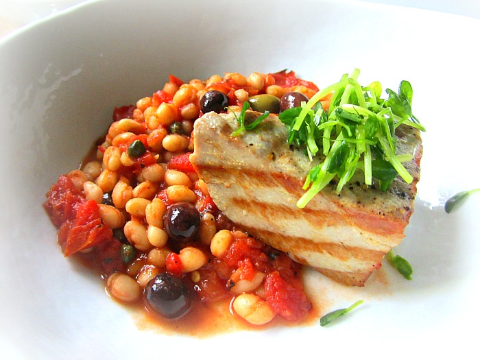Tuna Puttanesca w/ White Beans