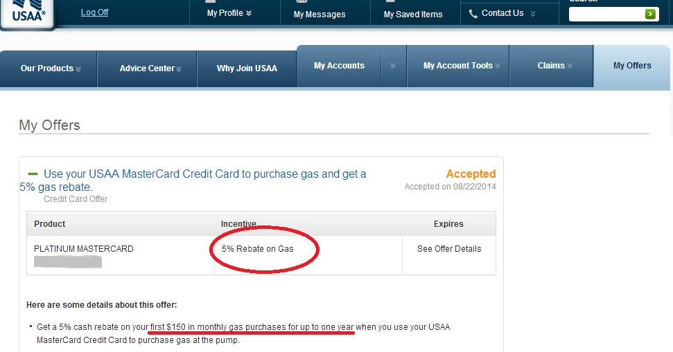 Discounts & Deals 4 Military USAA 5 back on Gas for 1 YEAR!!