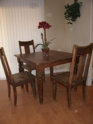 Solid wood table & chairs $sold