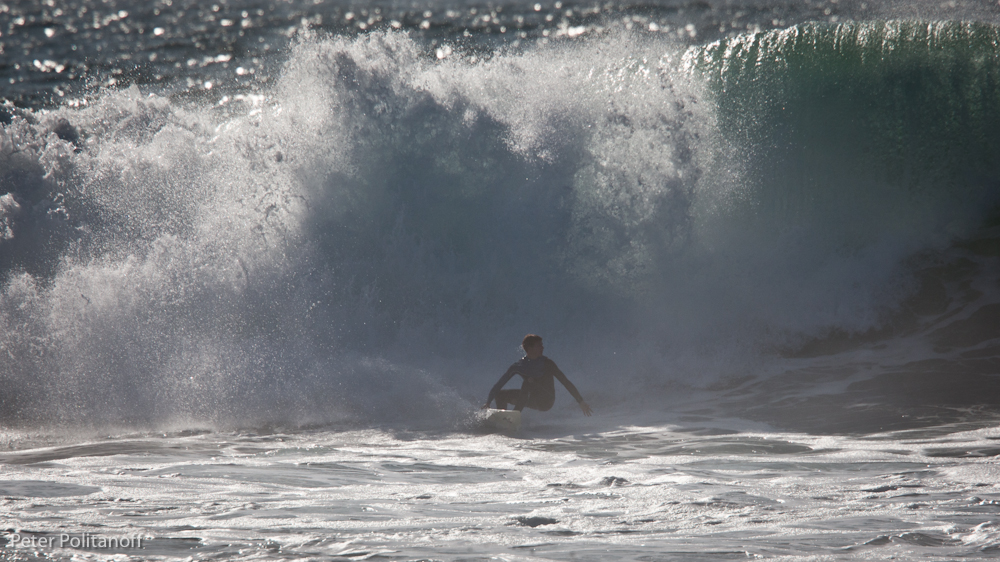 Peter Politanoff Surfing at Breakwall Redondo Beach 2012.01.06