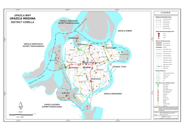 Map of Meghna Thana