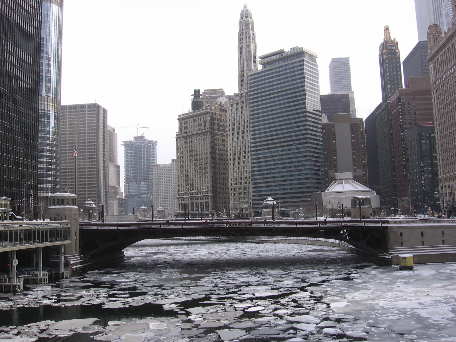 The Chicago Real Estate Local State Street bridge on ice, Downtown