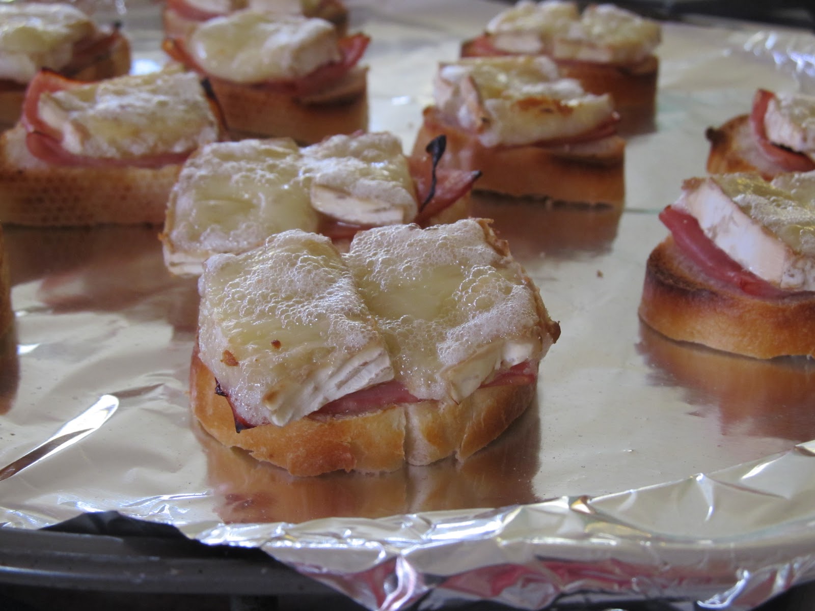 You, Me and B Leftover Wednesday Ham & Brie Crostini