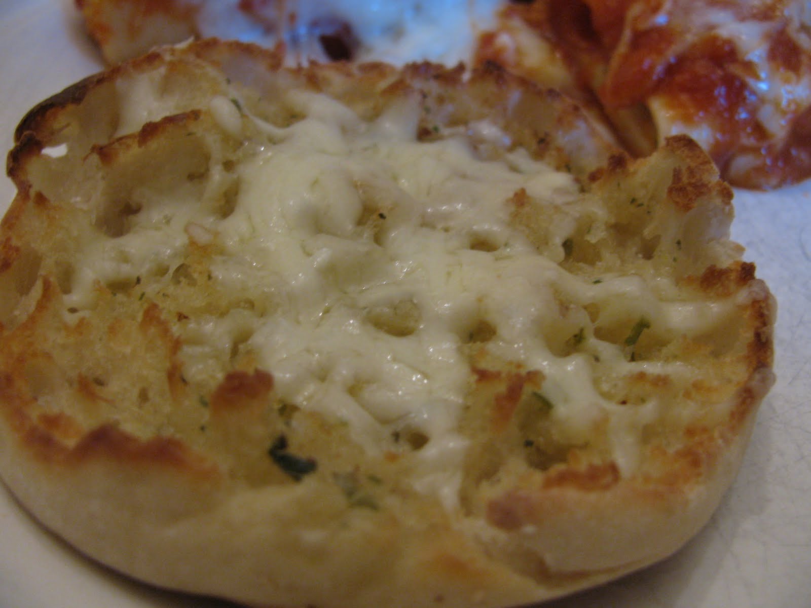 Dinner with the Robinsons... English Muffin Garlic Bread...