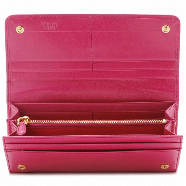 Prada Saffiano Fiocco Bow Leather Wallet (1M1132) | Polka B ...  