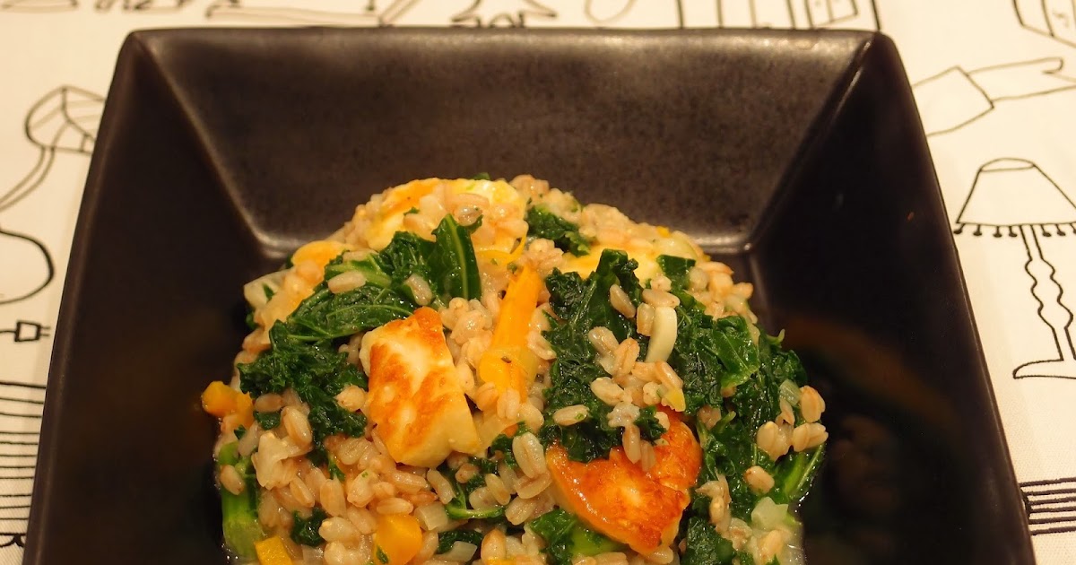 The VegHog Warm pearled spelt, halloumi and kale salad