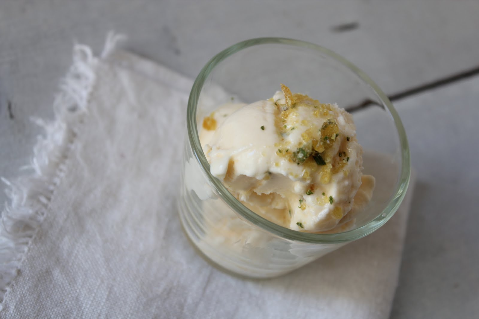  fleur du poirier goat's cream cheese ice cream with rosmary