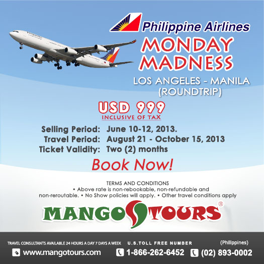 Philippine Airlines Special Fare to Manila