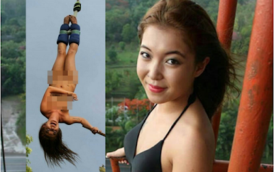 [Video] Model Cantik Bermain Bungee Jumping Tanpa Busana