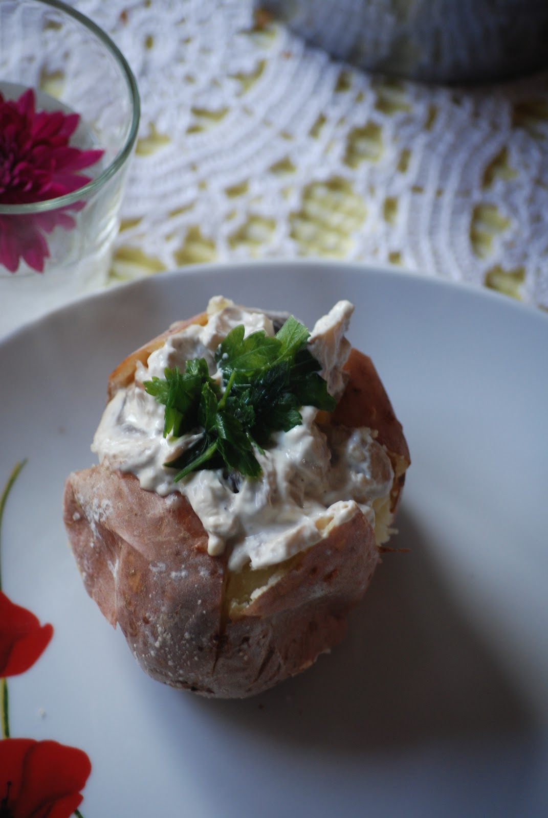 jacket potato with mushrooms filling Tinker Bell's