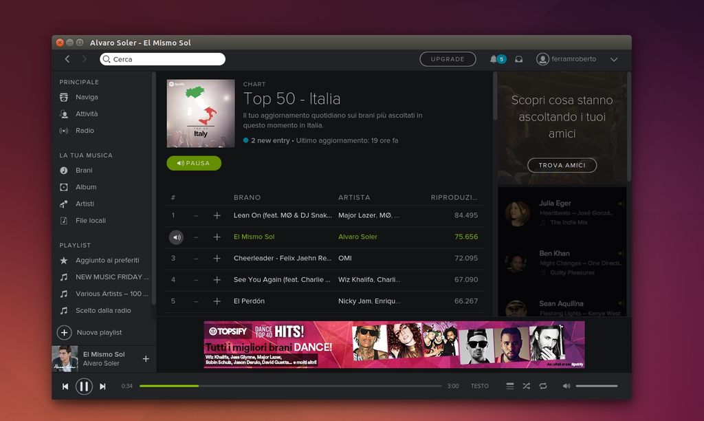 Spotify in Ubuntu