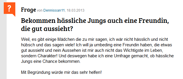 Bin ich hübsch oder hässlich gutefrage