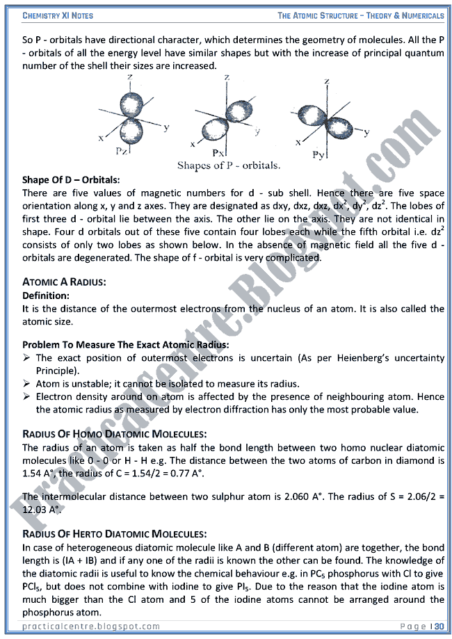 -The Atomic Structure - Theory And Numericals (Examples And Problems) - Chemistry XI