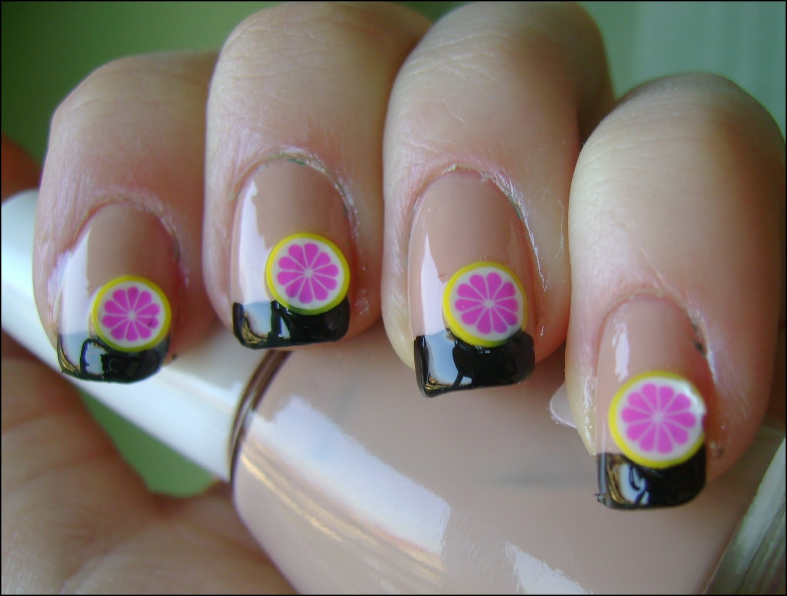 Konad Addict French grapefruit nails