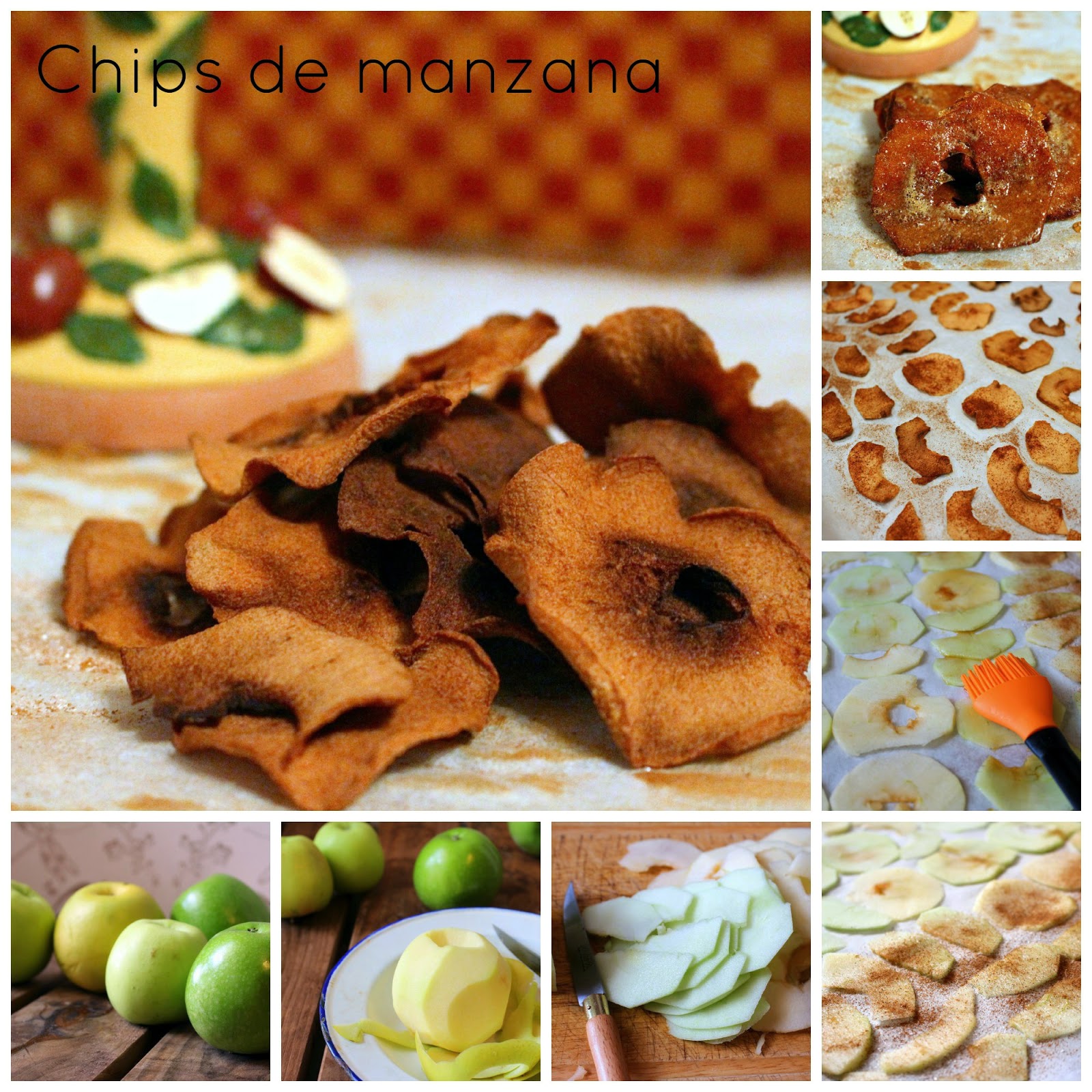 Chips de manzanas en tres versiones básica, con jarabe de arce y con