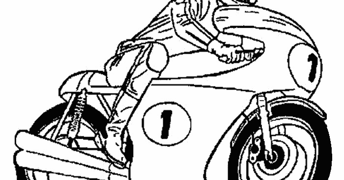 Desenho de Motoqueiro para Colorir - Alfabetizar com (Z)