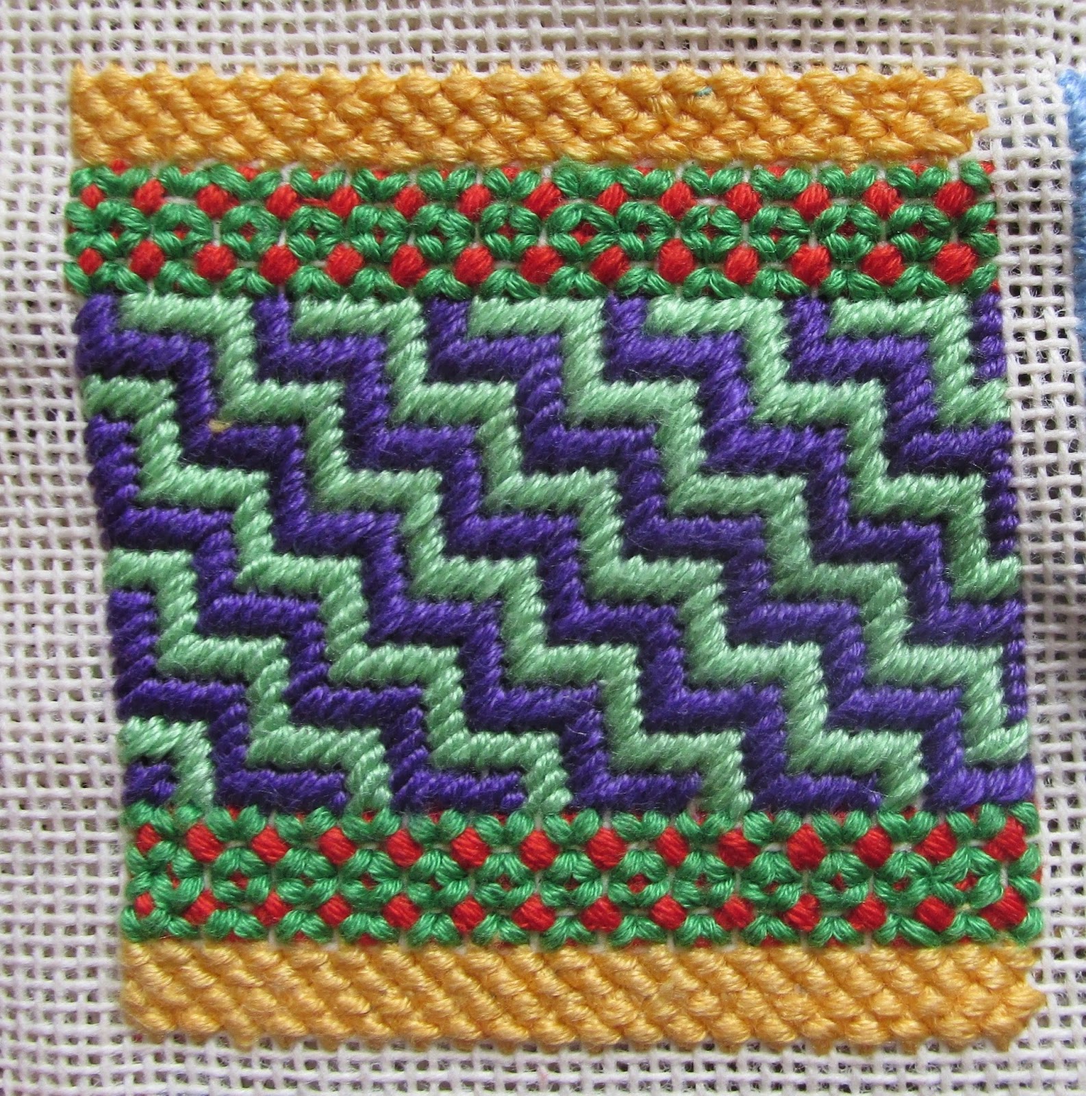 My craft works Tapestry crochet purse, Needlepoint block