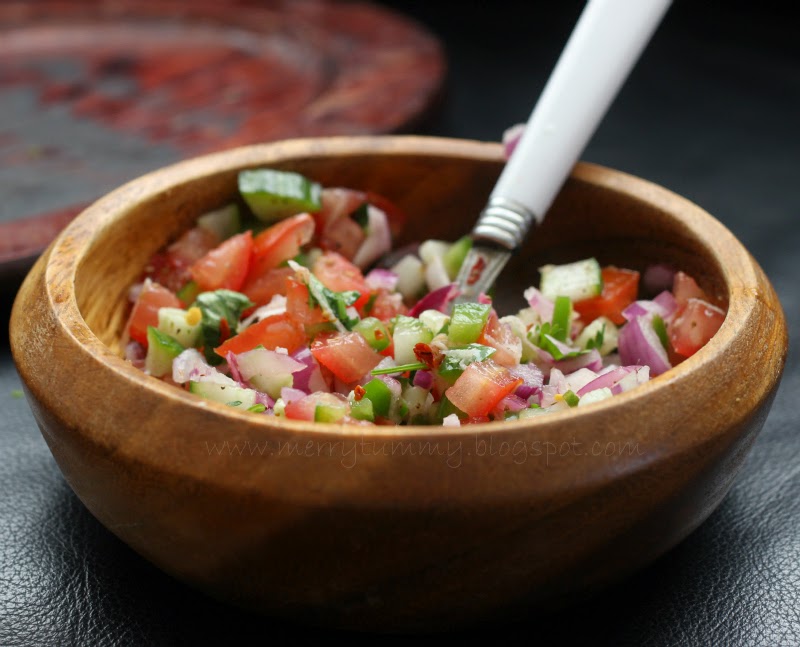 Merry Tummy Tomato Salsa, The Indian Way. Served With Burts Lentil Waves